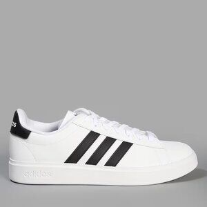 Adidas Women's White Black Grand Court 3.0 Leather Athletic Sneaker Size 8